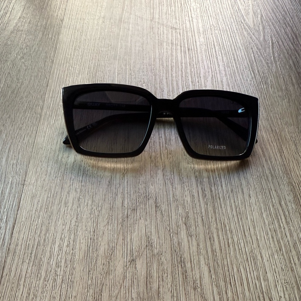 quay australia front cover black oversized square polarized sunglasses eyewear